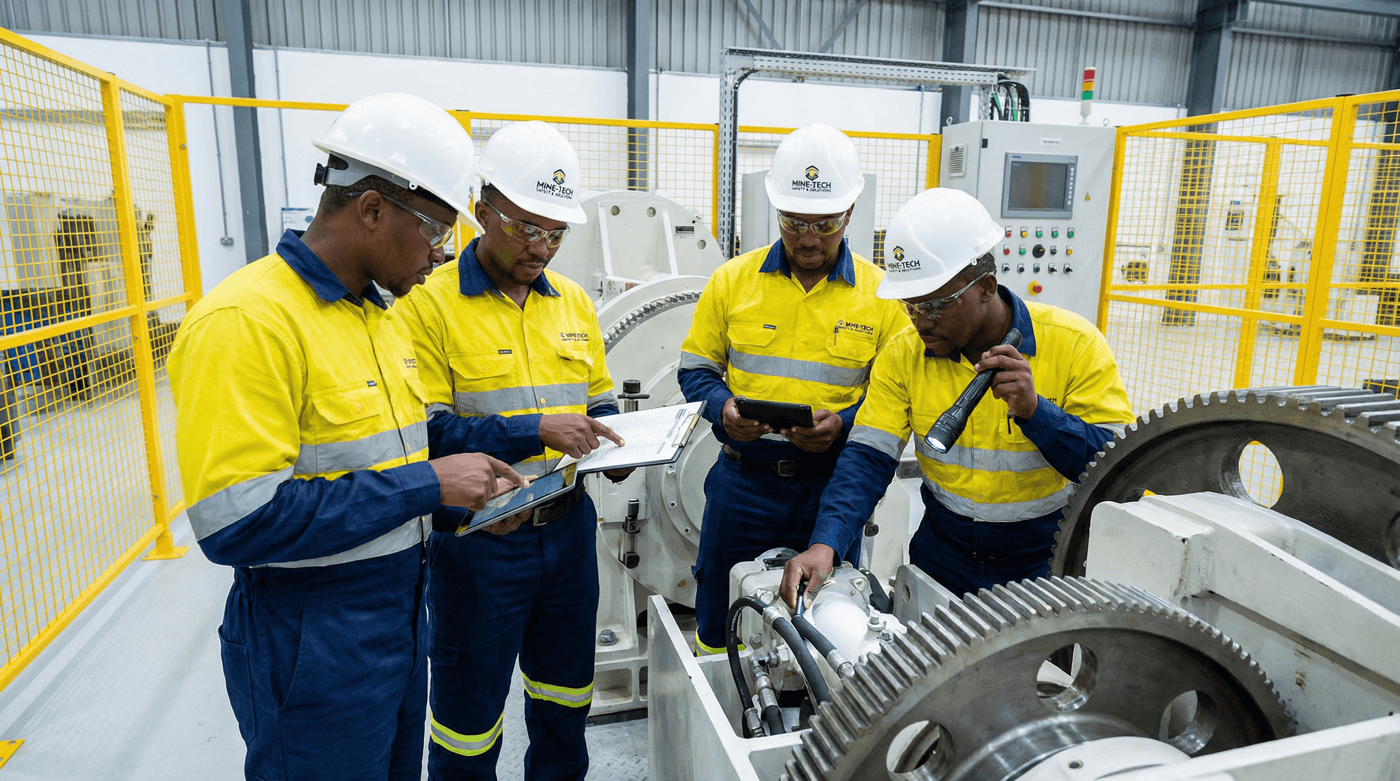 Équipe professionnelle en inspection qualité